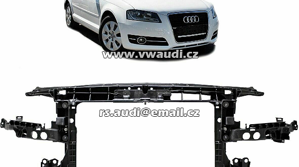 8P0 805 588 L Audi A3 S3  Přední čelo nosič zámku kapoty chladičovka  8P0-805-588-L