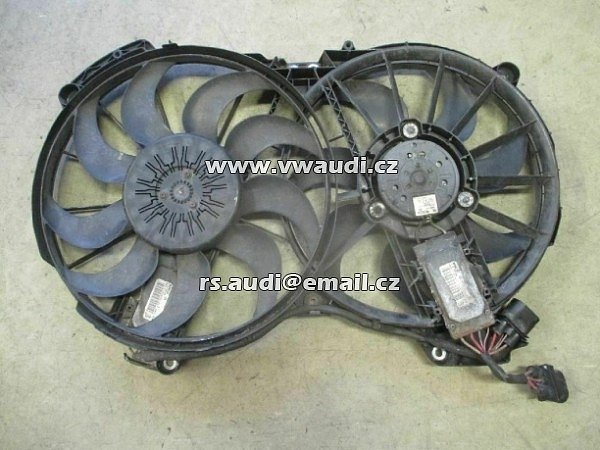 4F0 121 003 G . 4FO 121 003 G Dvojitý ventilátor Audi A6 4F V6 TDI  chladiče ventilátoru klimatizace   sahara větráky chlazení motoru klimatizace