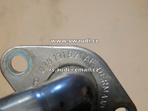 038 131 521AF EGR potrubí recirkulace výfukových plynů 038131521AF chladič výfukových plynů VW Sharan 7M AUY 1,9 TDI