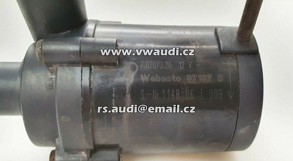 Webasto 87187B  Webasto 12V vodní čerpadlo Pierburg 7.02073.20, 87187B pro Thermo Top C / E / Z nezávislé topení oběhová vodní čerpadlo pumpa 