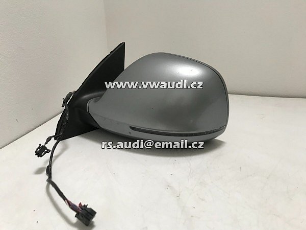 4L1857409D vnější zpětné zrcátko Audi Q7 4L levé sklopné led blikač LED řidič levé dveře  QUARZGRAU METAL 