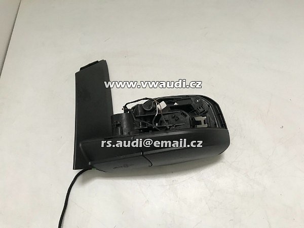 2K5 857 387 AG   VW Caddy 2K originální vnější zrcátko levé  základ hlinik rám