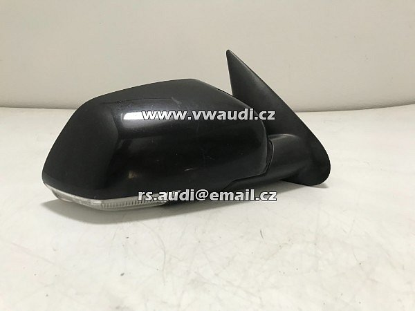 1Z1 857 502 BK vnější zrcátko pravé  elektrické vyhřívané + blikač barva černá pravá   Škoda Octavia 2 - Vnější zpětné zrcátko