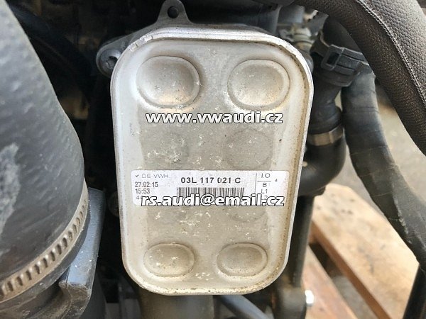 Chladič oleje VW Caddy 1.6 TDI 03L117021C / O3L 117021 C. Tiguan 5N0 facelift 2,0 TDI CFF 103 kW Common Rail CR 