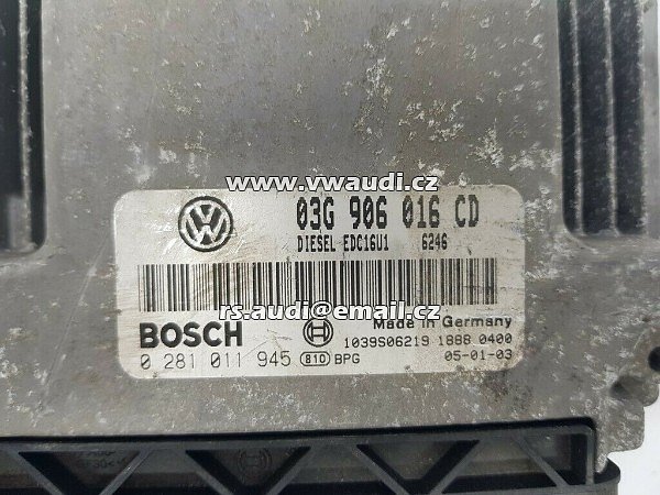 Řídicí jednotka O3G906016CD 0281011945 Volkswagen Bosch 