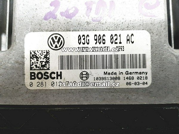  PASSAT B6 2.0 BMP ECU 0281012719 - 03G906021AC