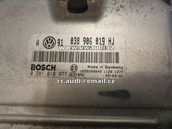 038 906 019 HJ Řídicí jednotka motoru VW GOLF &amp; BORA 1.9 TDI řídicí jednotka ASZ