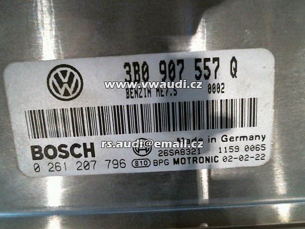 3B0 907 557 Q Řídící jednotka motoru ECU VW Passat 2.0 motor ALT