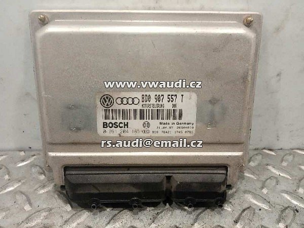 8D0 907 557 T  Bosch  0261204185 ECU motoru jednotka řídící Audi A4 VW Passat B5 