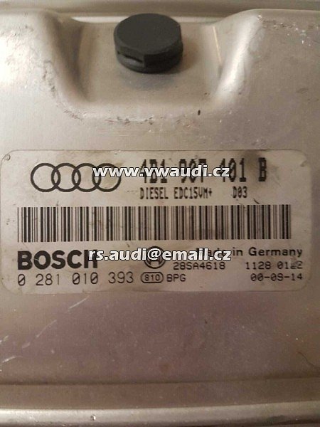 4B1 907 401 B Řídicí jednotka motoru Audi A6 řídicí jednotka 4B1907401B 0281010393