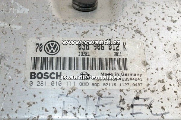 038 906 012 K Řídicí jednotka motoru VW Golf IV a Bora ALH 