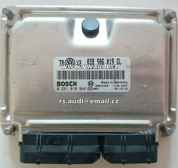  038 906 019 GL .BOSCH 0 281 010 944 Řídící jednotka motoru ECU VW Passat AVB PD Diesel 