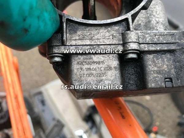Škrtící klapka originální VW 03G128063C V120 A2C53099815 VW Audi Seat Škoda 1.9 2.0 TDI