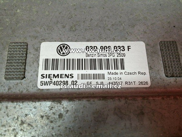 03D 906 033 F  řídící jednotka motoru ecu ECU