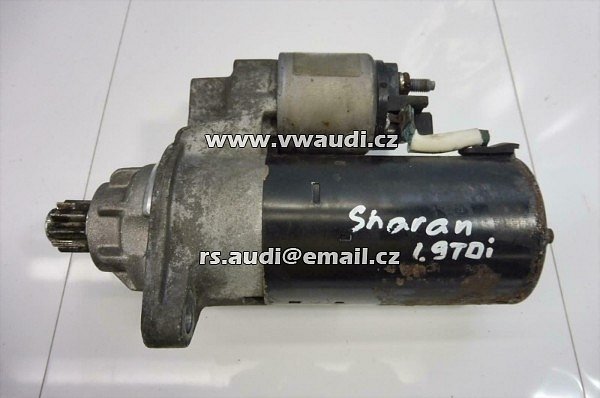 Spouštěč motoru Startér VW Sharan Seat Alhambra Ford Galaxy 1.9 2.0 TDI 0001125048 0986018390