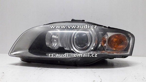 8E0 941 003 AM  AUDI A4 8E B7 XENON LEVÝ PŘEDNÍ SVĚTLOMET SVĚTLOMET svítilna lampa pření levá řídič