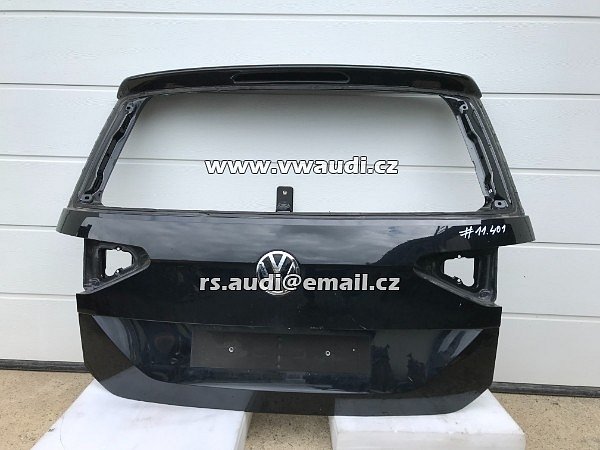 5TA 827 025 P  VW Touran II 5T 5TA 827025P černá  zadní víko dveře kufru páté kapota zadní