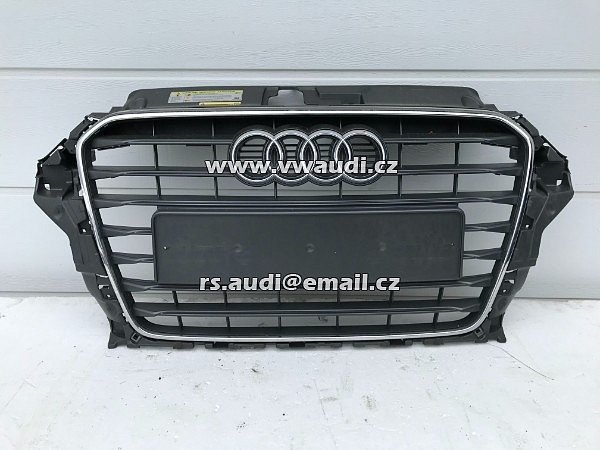 8V3 853 651 maska AUDI A3 8V 12-16 + S-Line Grill černý lesk