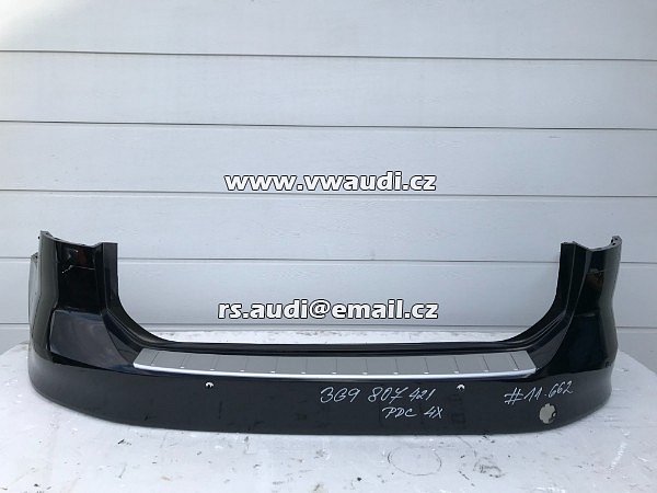 3G9 807 421  VW Passat 3G zadní nárazník 4xPDC 3G9 807421 originál