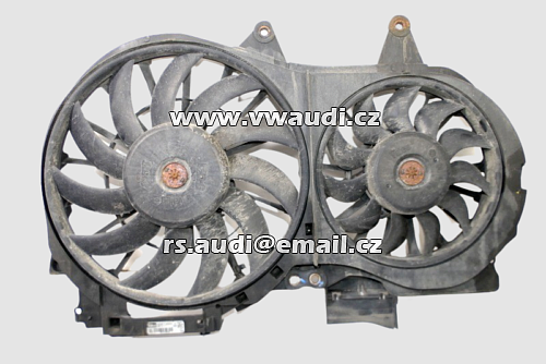 8E0 959 501 R Audi A4 8E B7 2,0 L benzin  ventilátor ventilátor chladiče klimatizace dvouventilátor sahara  Z druhé ruky