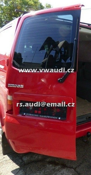 VW Transporter T5 zadní dveře křídlové zadní  - okno sklo levé