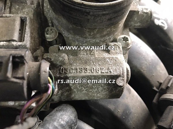 03C 133 062A MOTOR  1.6 FSI BLP Golf Touran Audi A3 89 T km  KLAPKA ŠKRTÍCÍ 