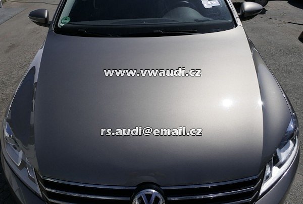 VW Passat 3C B7 2012 kapota přední víko motoru hnědá kašmírově hnědá LA8X
