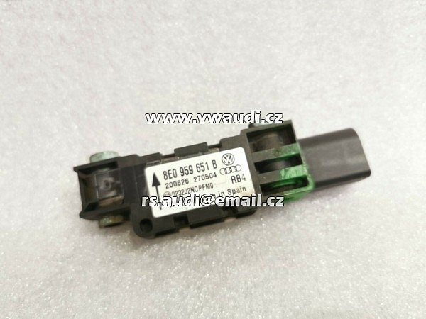  8E0 959 651 B Audi A3 8P A4 B6 B7 Crash Sensor Modul snímače nárazu Senzor airbagu 8E0