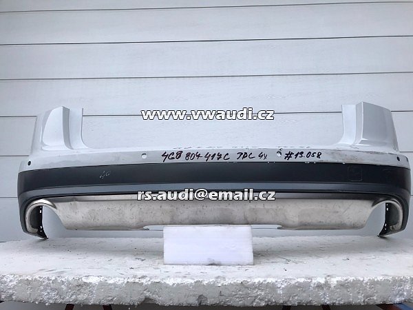  4G9 807 835 A Difuzor chrom spoiler - pro Nárazník zadní Audi A6 4G Avant Allroad Facelift 2014