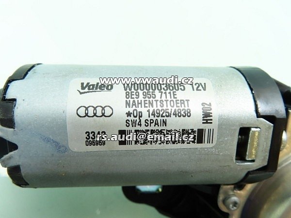  8E9 955 711E / 8E9 955 711G Motorek stěrače zadního okna Audi A3 8P A4 8E A6 4F Q5 8R Q7 4L