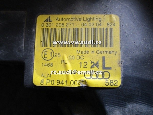 8P0 941 003 D  XENON ový světlomet levý AUDI A3 8P hlavní světlomet + směrovka