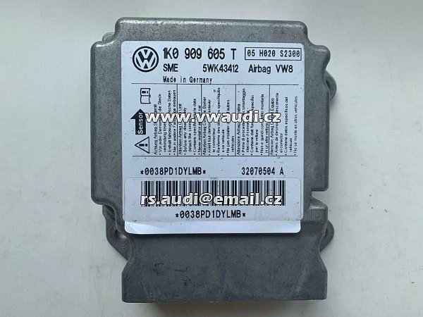 Golf 5 V  Audi Skoda modul řídicí jednotky airbagů ECU