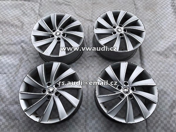 5E0601025BP   Hliníkový ráfek 18 palců 7,5&quot; 5x112 5E0601025BP Škoda Octavia Rim Wheel