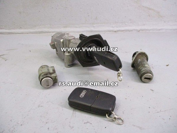 4B0905851 Zámek zapalování 2 skládací klíče vložka zámku dveří pro AUDI A6 AVANT 4B5 4B0905851