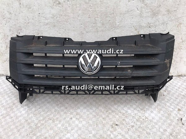 2E0 853 653 E VW CRAFTER 2011-2017 Mřížka předního nárazníku černá matná