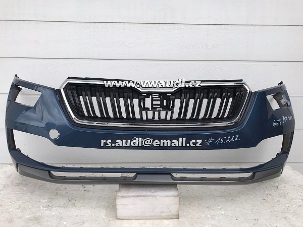 568 807 221 nárazník přední Skoda. 8. KAMIQ (NW4). BÍLÁ + MASKA 