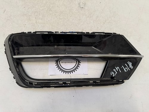 VW Passat B8 3G Mřížka předního nárazníku Levá 3G0353665F boční mřížka SPODNÍ Černý lak + chrom