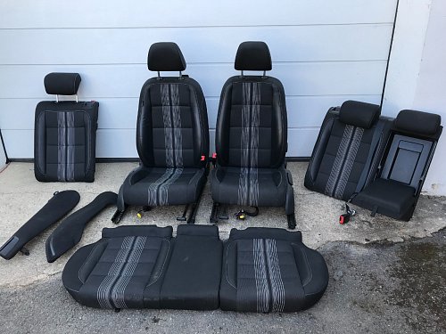 VW Golf 6 VI 5K 08-12 Sedadla Sada sedadel černošedá látka SH Match Orlando